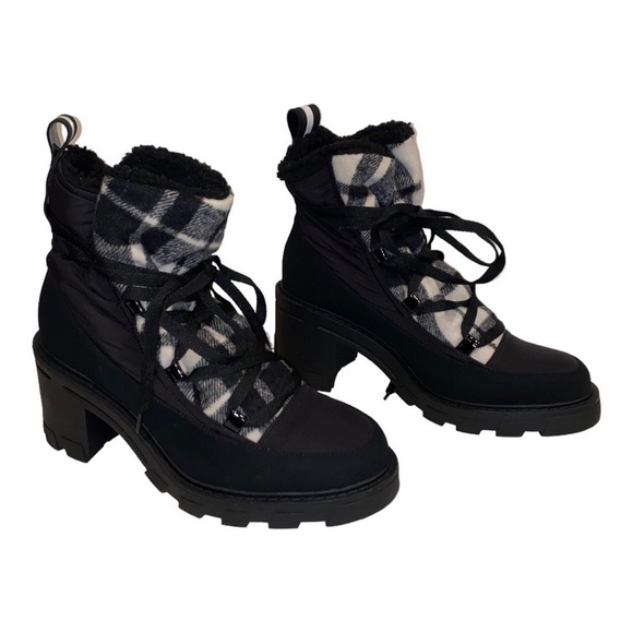 BCBGeneration Faux Fur Chunky Heeled Ankle Boots ‎ Women 10M/41Hiking Trail NEW - Picture 4 of 10